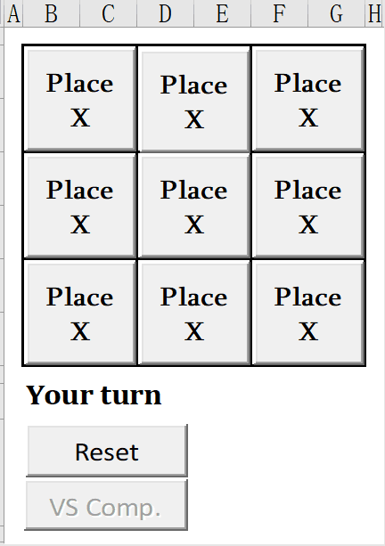 TicTacToe Game Interface