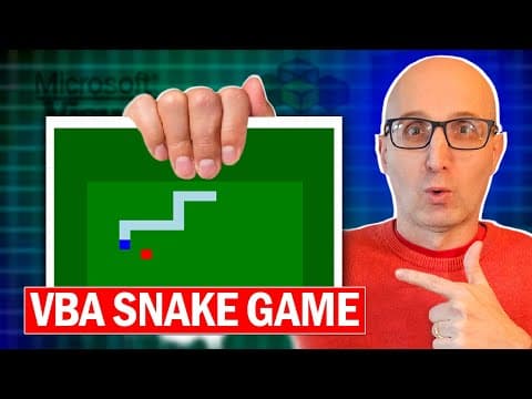 How to Make Snake Game in Excel