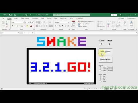 Amazing Games Made in Excel